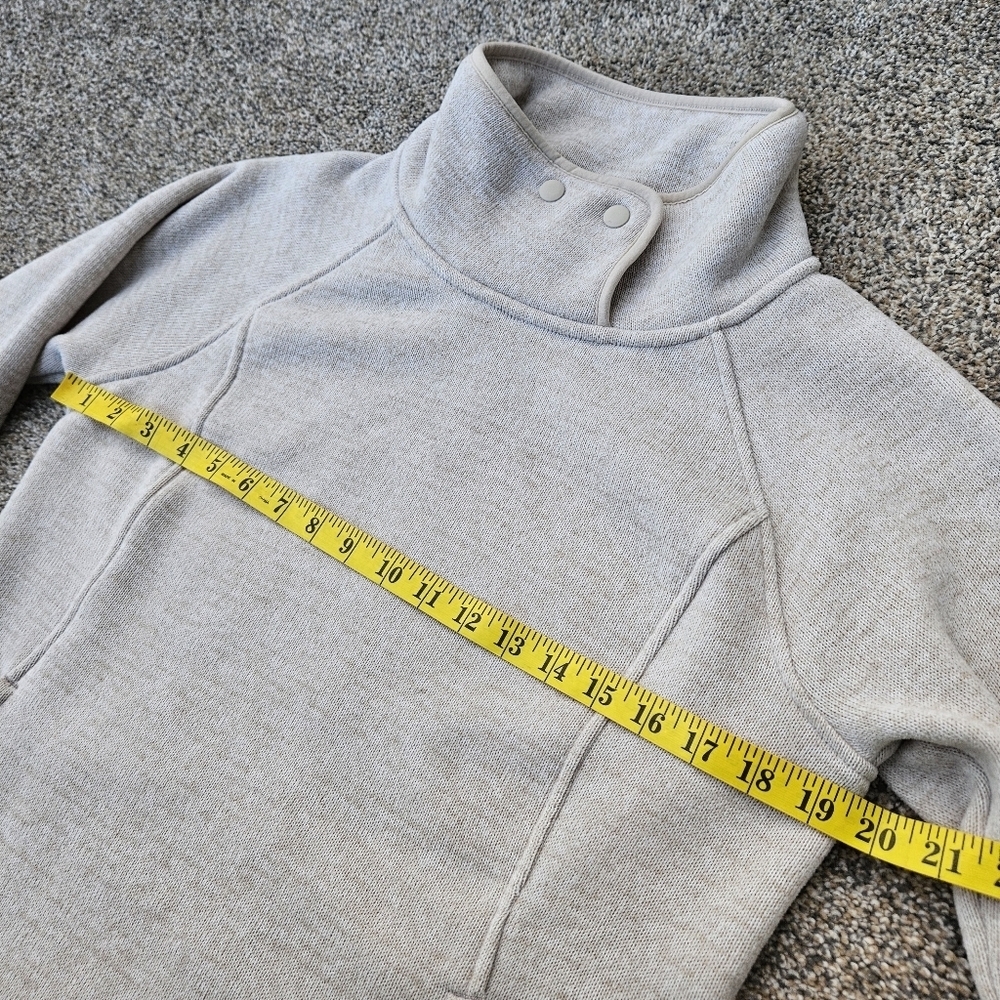 Prana Tri Thermal Threads Tunic Cream Pullover Sweater Sweatshirt Women's Size M - Picture 10 of 16